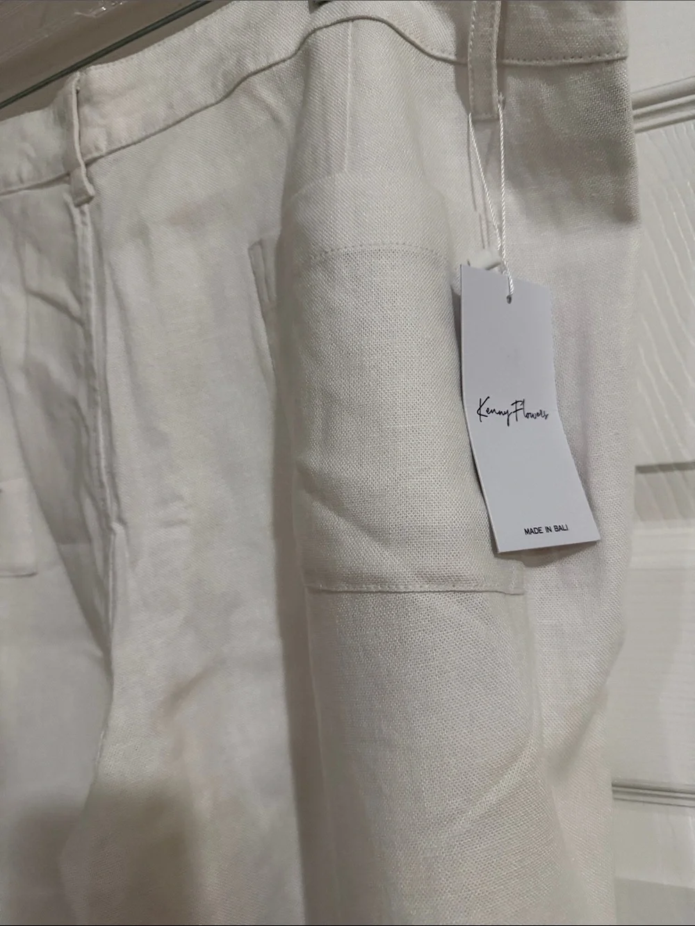 New NWT Kenny Flowers Men's Light Cream Linen Vacation Pants XXL 38